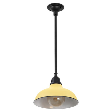 Jasper 12.25" Farmhouse Industrial Indoor/Outdoor Iron LED Pendant